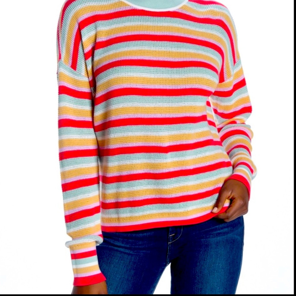 Abound Striped Waffle Long Sleeve Top